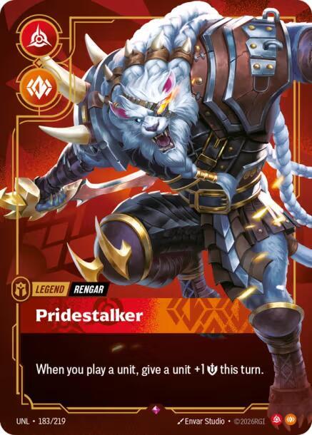 Rengar - Pridestalker UNL 183/219 Rare