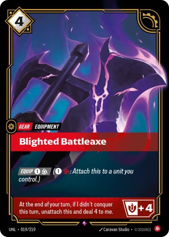 Blighted Battleaxe UNL 019/219 Rare
