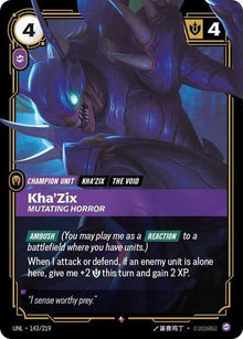 Kha'Zix - Mutating Horror UNL 143/219 Rare