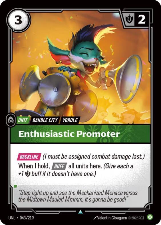 Enthusiastic Promoter UNL 043/219 Uncommon