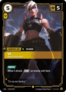 Vi - Peacekeeper (Alternate Art) UNL 176a/219 Showcase
