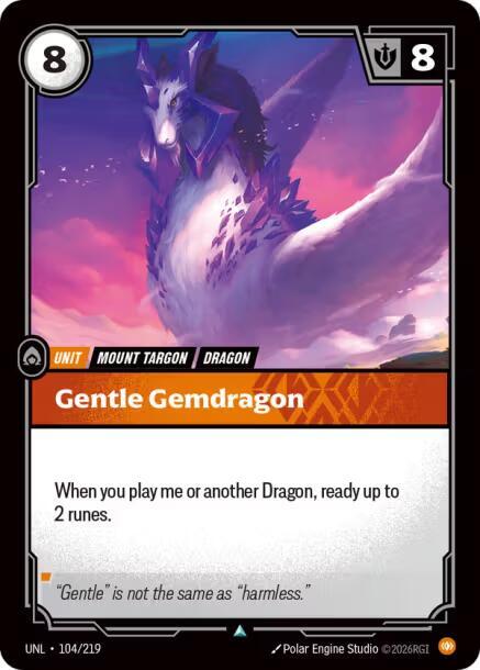Gentle Gemdragon UNL 104/219 Uncommon