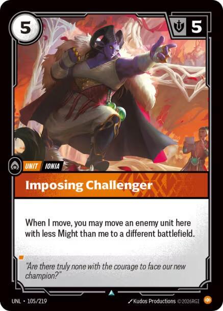 Imposing Challenger UNL 105/219 Uncommon