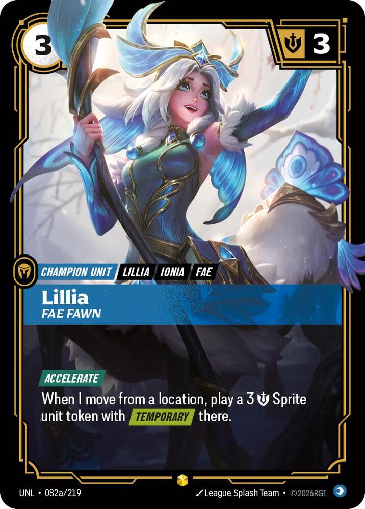 Lillia - Fae Fawn (Alternate Art) UNL 082a/219 Showcase