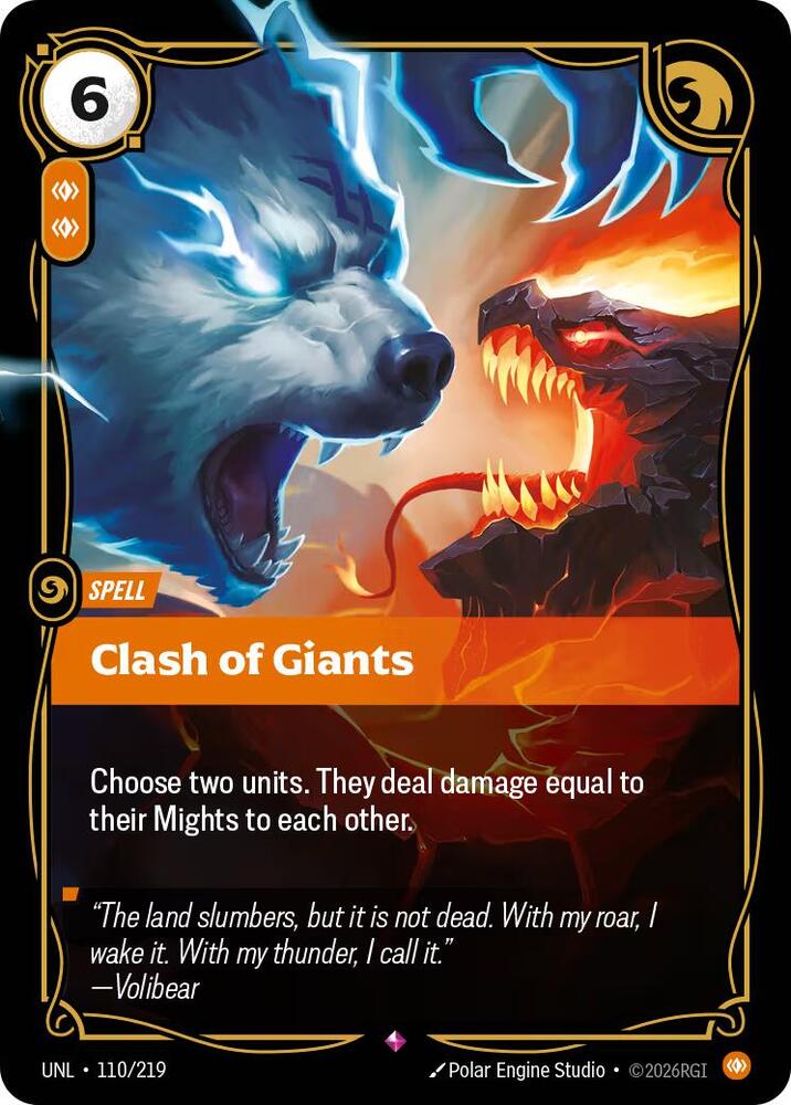 Clash of Giants UNL 110/219 Rare