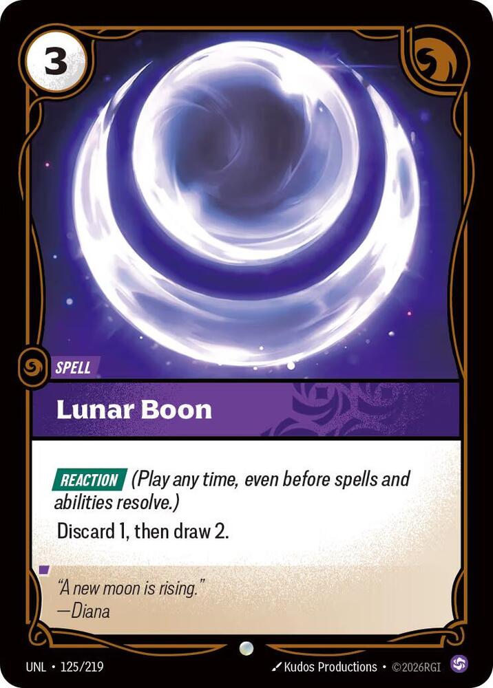 Lunar Boon UNL 125/219 Common