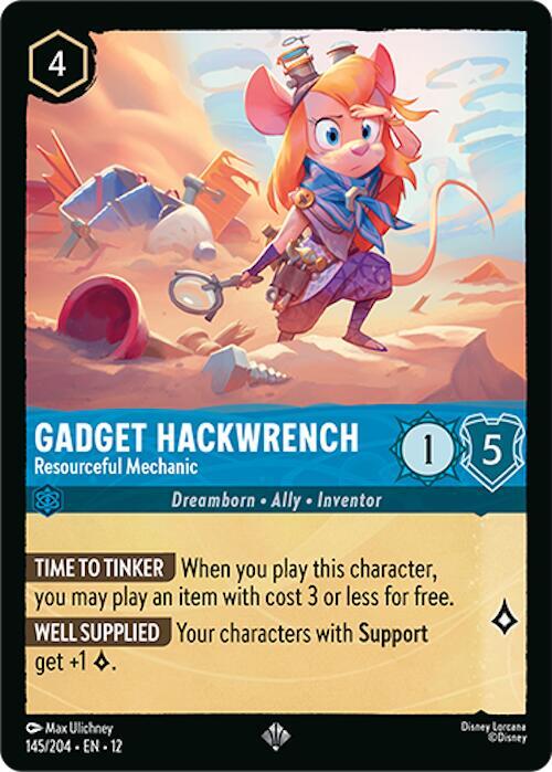 Gadget Hackwrench - Resourceful Mechanic 145/204 Super Rare Wilds Unknown
