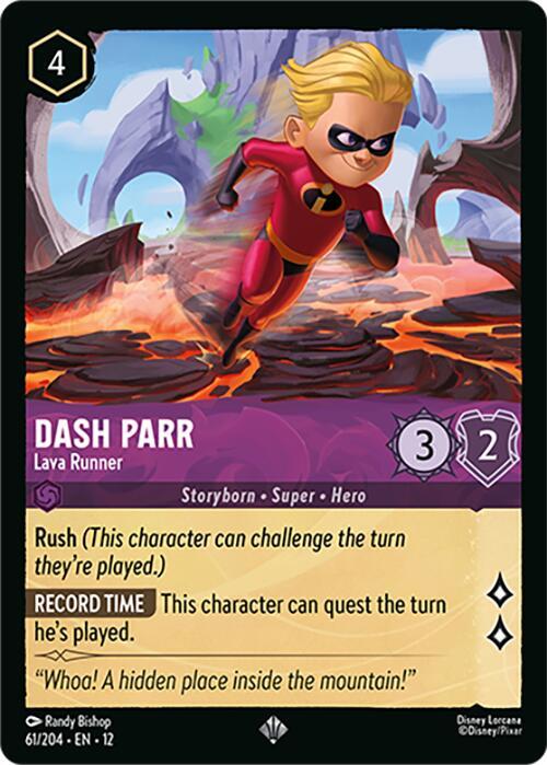 Dash Parr - Lava Runner 61/204 Super Rare Wilds Unknown NM