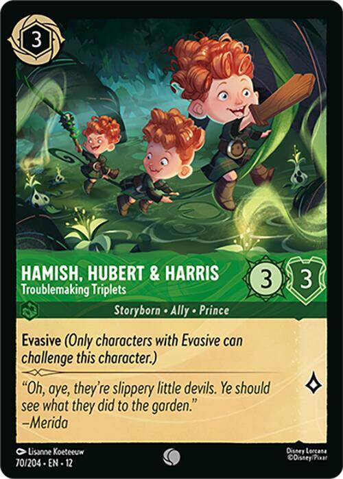 Hamish, Hubert & Harris - Troublemaking Triplets 70/204 Common Wilds Unknown NM