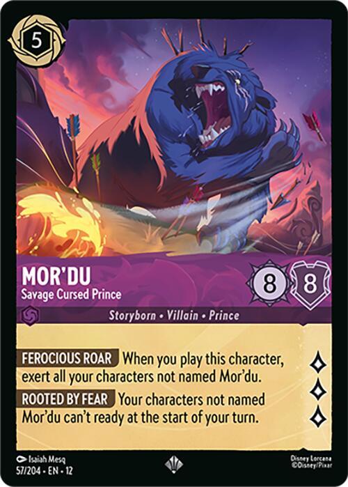 Mor'du - Savage Cursed Prince 57/204 Super Rare Wilds Unknown NM