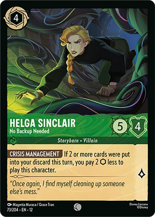 Helga Sinclair - No Backup Needed 73/204 Common Wilds Unknown NM