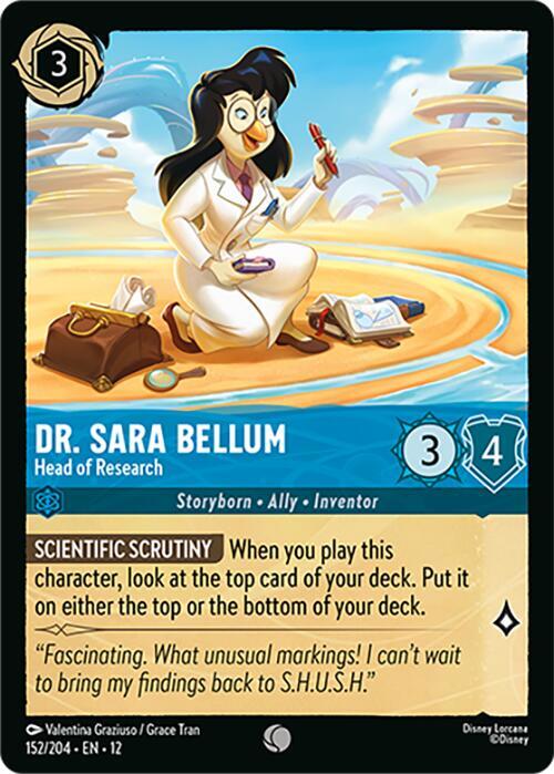 Dr. Sara Bellum - Head of Research 152/204 Common Wilds Unknown