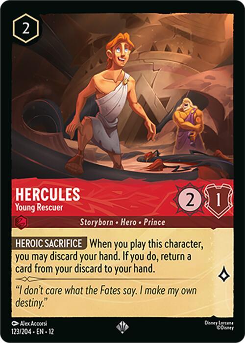 Hercules - Young Rescuer 123/204 Super Rare Wilds Unknown NM