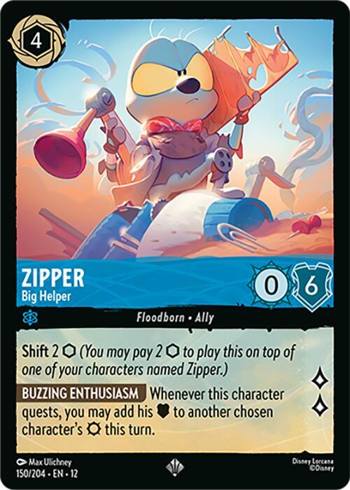 Zipper - Big Helper 150/204 Super Rare Wilds Unknown NM