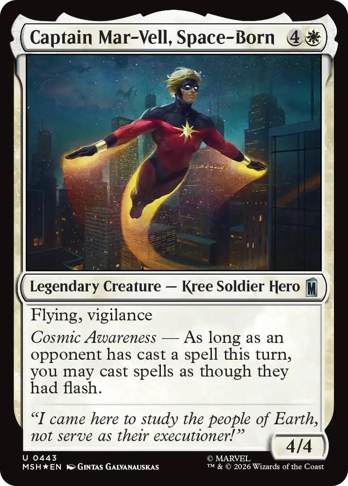 Captain Mar Vell Space Born Surge Foil MSH 443 U