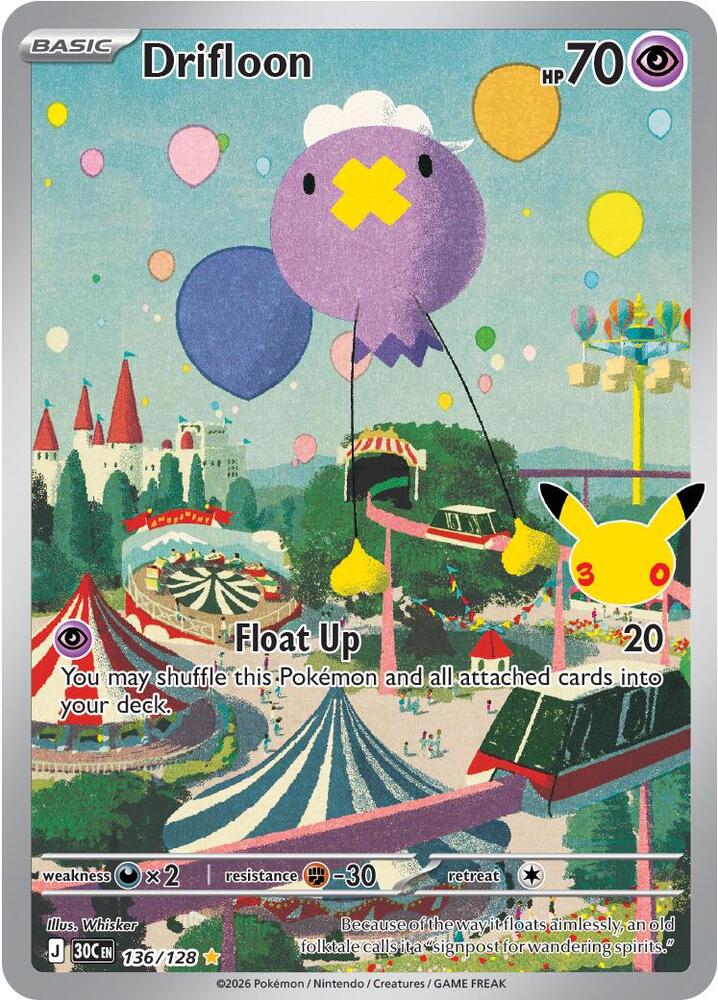 Drifloon 30C 136/128 Illustration Rare