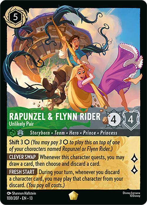 Rapunzel & Flynn Rider - Unlikely Pair 13 100/207 Legendary