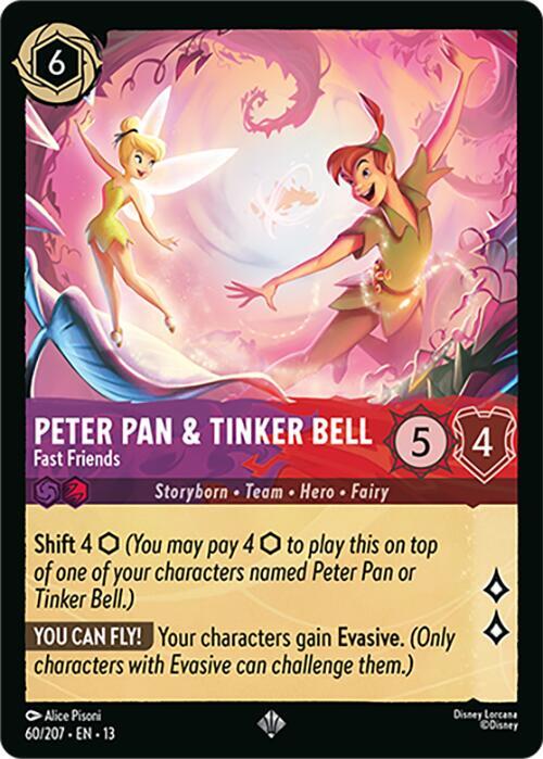 Peter Pan & Tinker Bell - Fast Friends 13 60/207 Super Rare