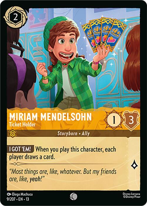 Miriam Mendelsohn - Ticket Holder 13 9/207 Common
