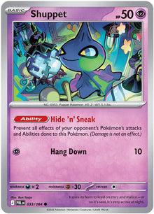 Shuppet PBL 033/084 Common Reverse Holo