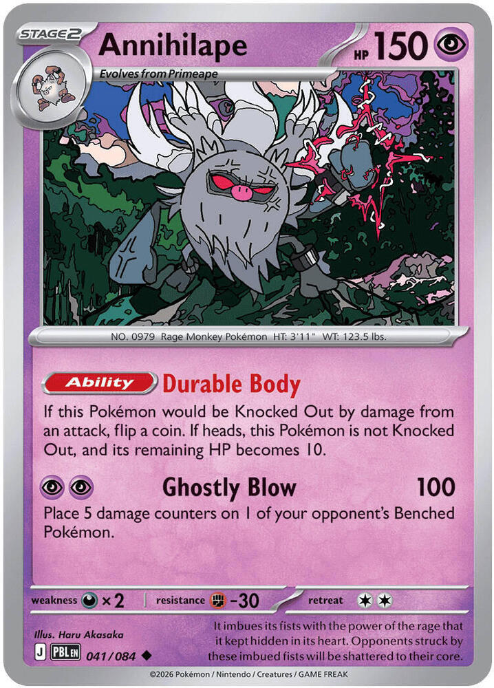 Annihilape PBL 041/084 Uncommon Reverse Holo