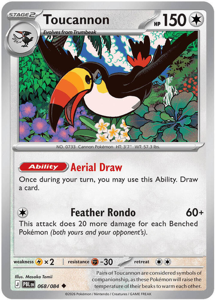 Toucannon - PBL 068/084 Uncommon Reverse Holo
