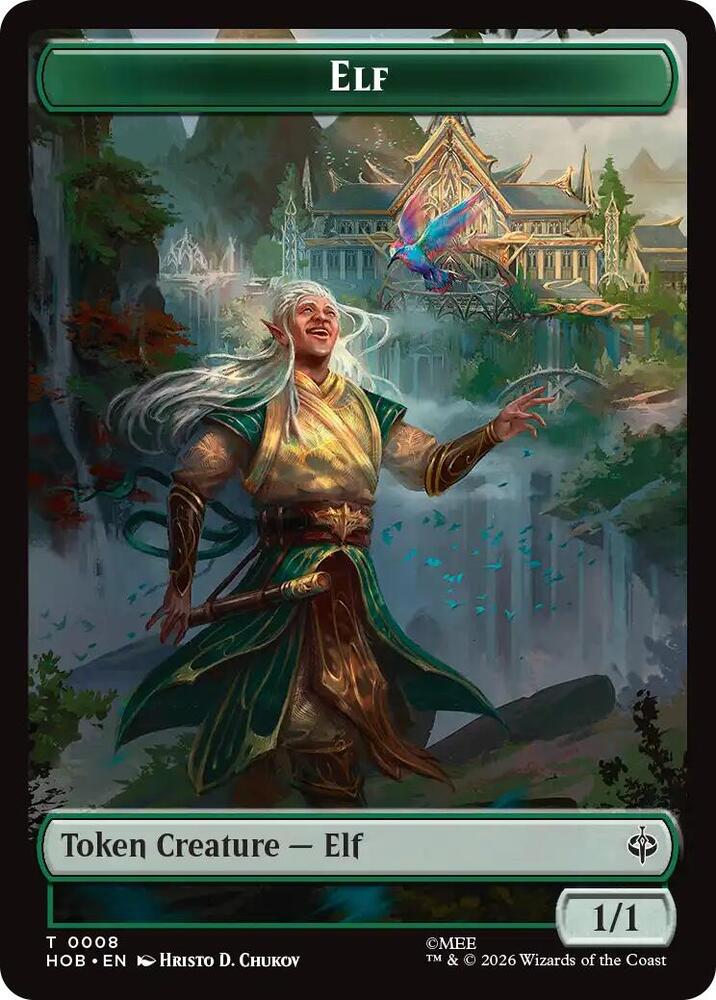 Elf // Treasure (0013) Double-Sided Token HOB 8 // 13 T