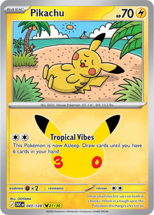 Pikachu 30C 043/128 Pikachu Rare Holo