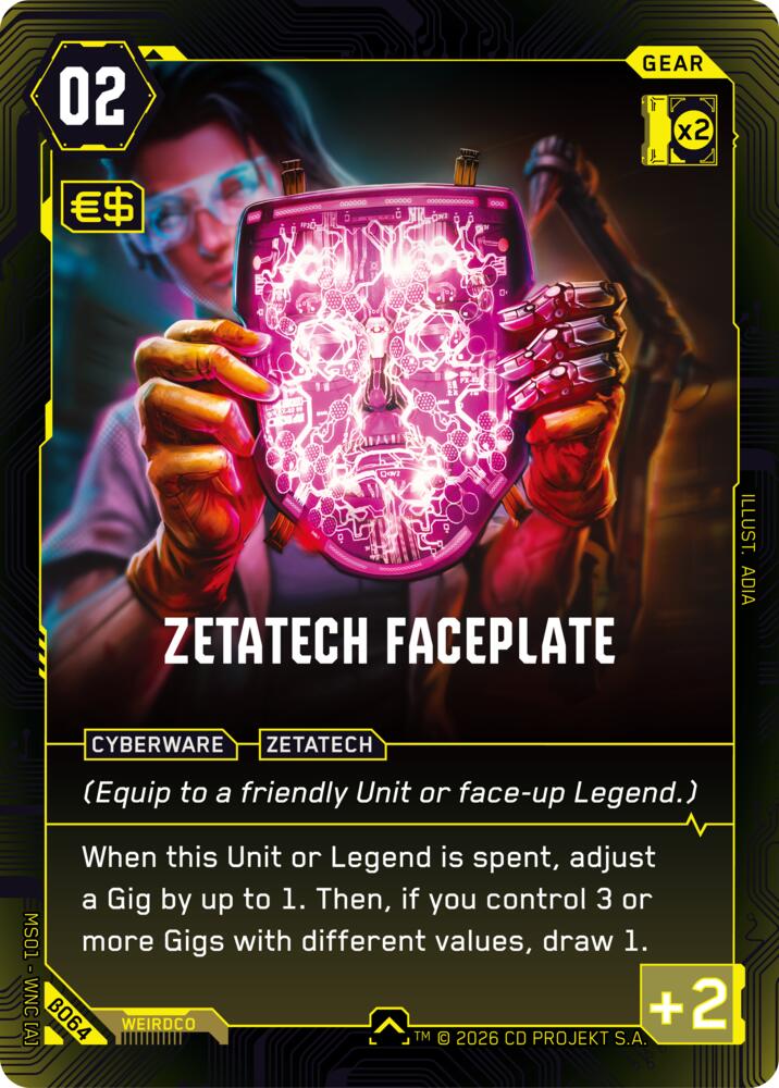 Zetatech Faceplate B064 Uncommon