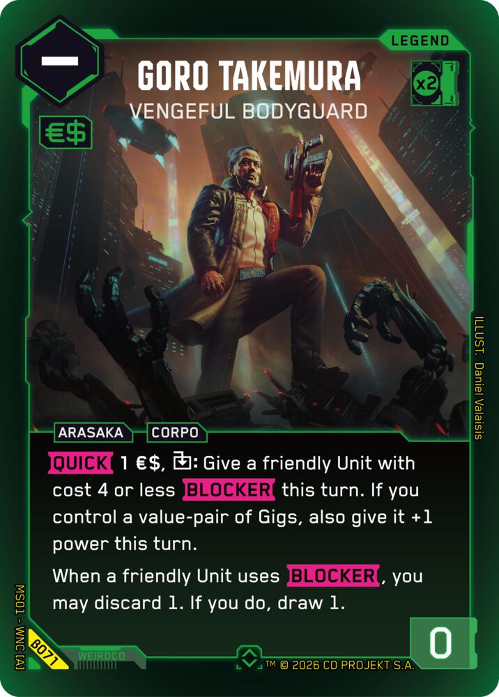 Goro Takemura - Vengeful Bodyguard (Rare) B071 Rare
