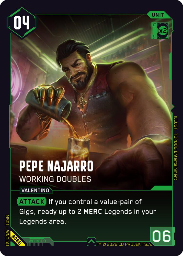 Pepe Najarro - Working Doubles B086 Uncommon