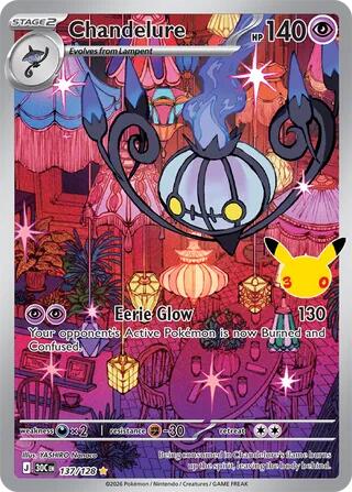Chandelure 30C 137/128 Illustration Rare Holo