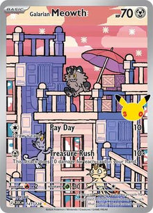 Galarian Meowth 30C 141/128 Illustration Rare Holo