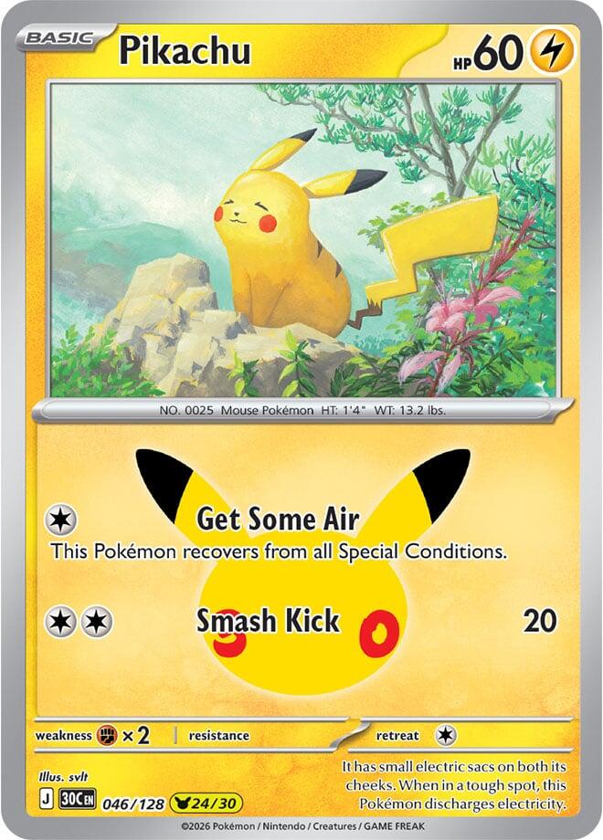 Pikachu 30C 046/128 Pikachu Rare Holo
