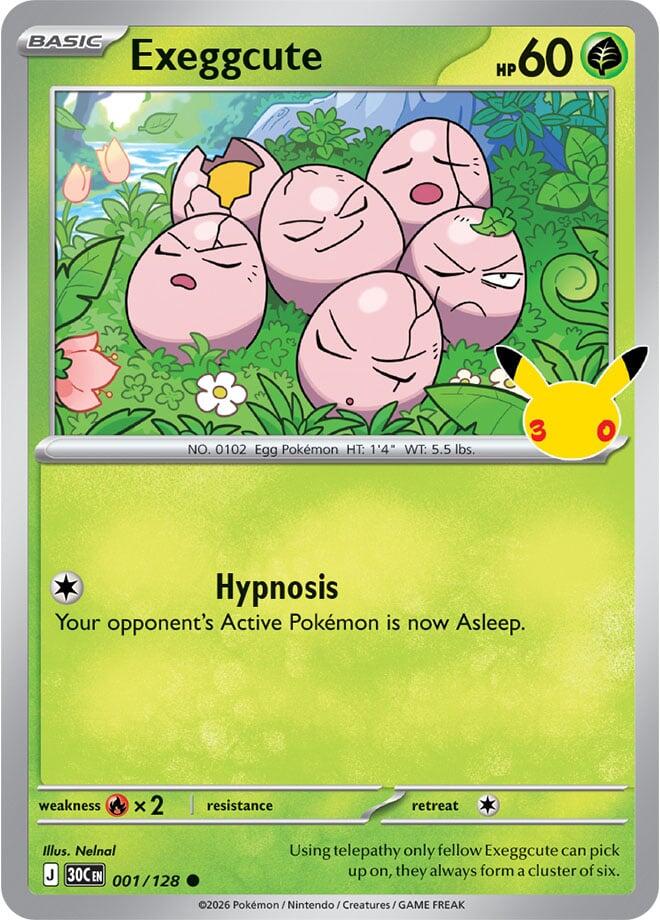 Exeggcute 30C 001/128 Common Holo