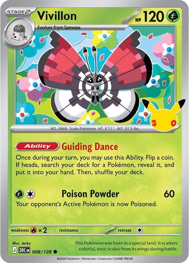Vivillon 30C 008/128 Common Holo