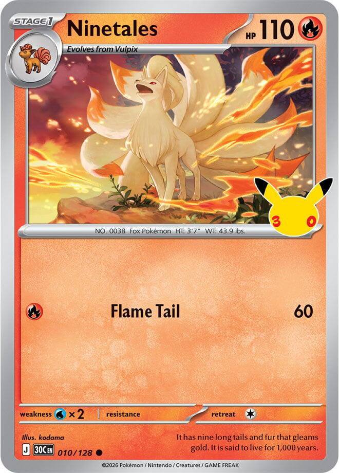Ninetales 30C 010/128 Common Holo