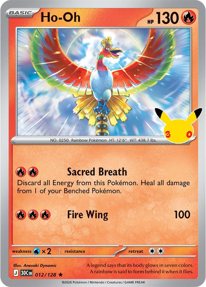 Ho-Oh 30C 012/128 Rare Holo
