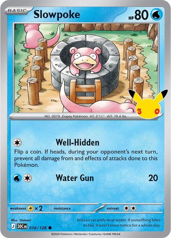 Slowpoke 30C 016/128 Common Holo