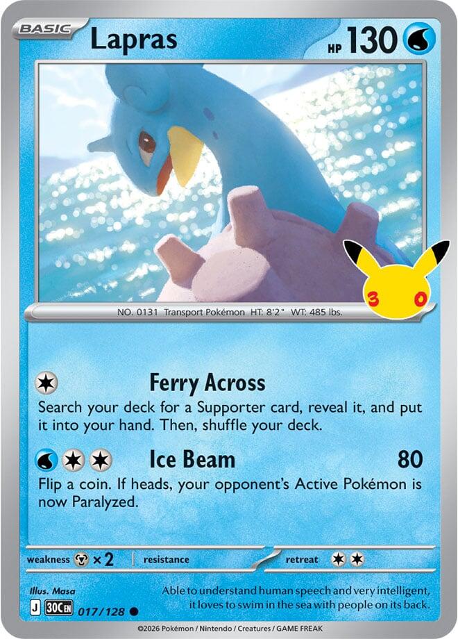 Lapras 30C 017/128 Common Holo20