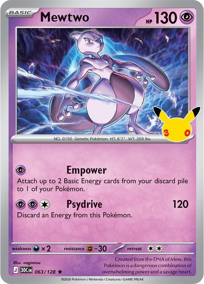 Mewtwo 30C 063/128 Rare Holo