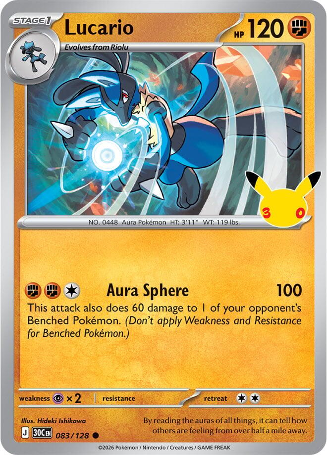 Lucario 30C 083/128 Common Holo