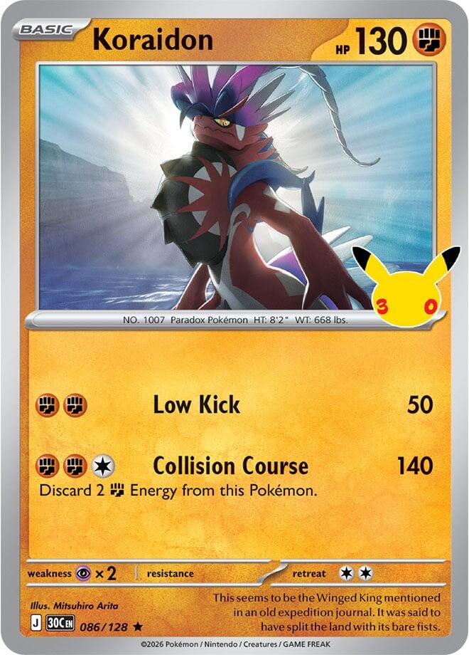 Koraidon 30C 086/128 Rare Holo