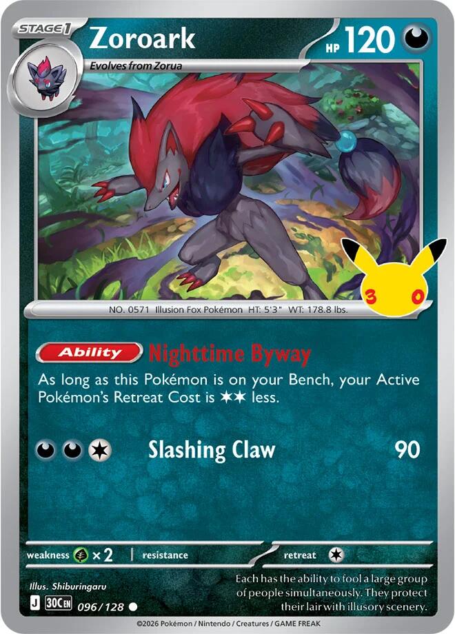 Zoroark 30C 096/128 Common Holo