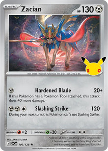 Zacian 30C 106/128 Rare Holo