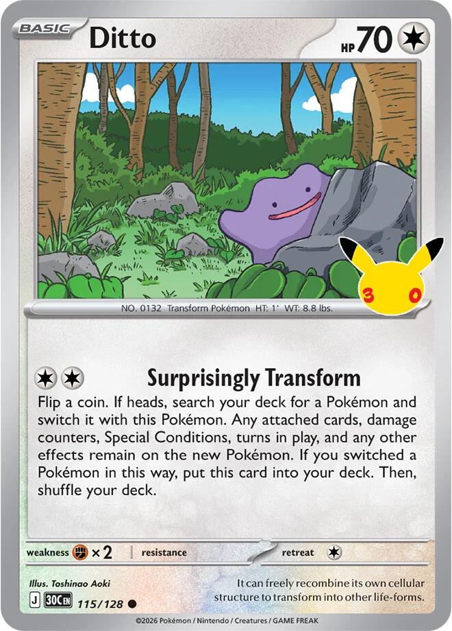 Ditto 30C 115/128 Common Holo