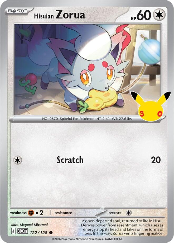 Hisuian Zorua 30C 122/128 Common Holo