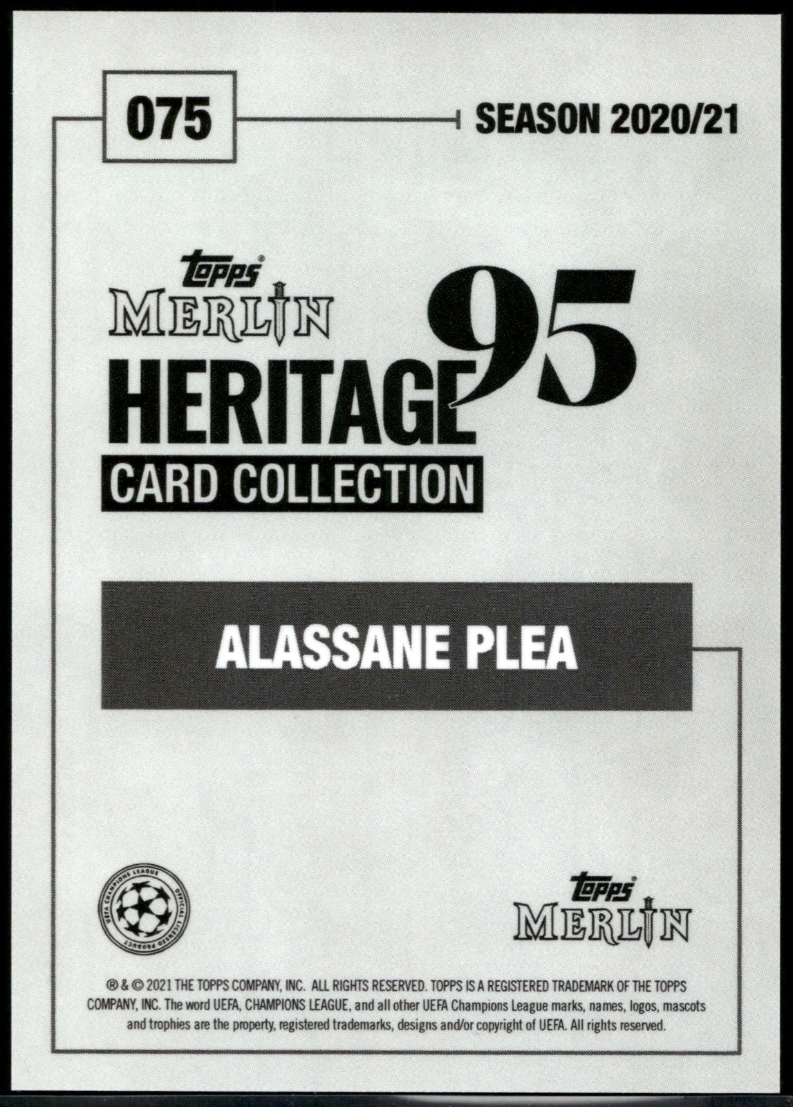 Alassane Plea 2020-21 Merlin Heritage UEFA Champions League 075