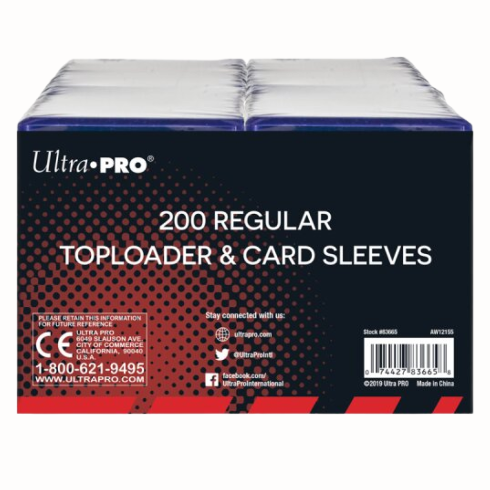 Ultra PRO Regular 3" x 4" Toploaders + Soft Sleeves
