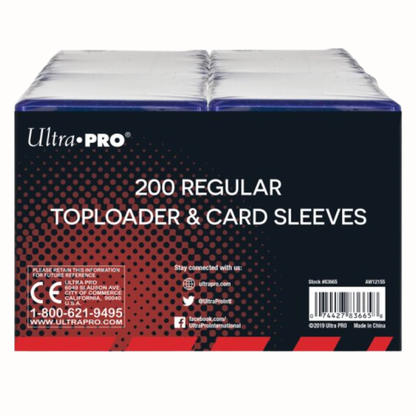 Ultra PRO Regular 3" x 4" Toploaders + Soft Sleeves